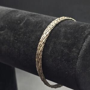 Sterling Silver Basket Weave Bracelet 925 Italy